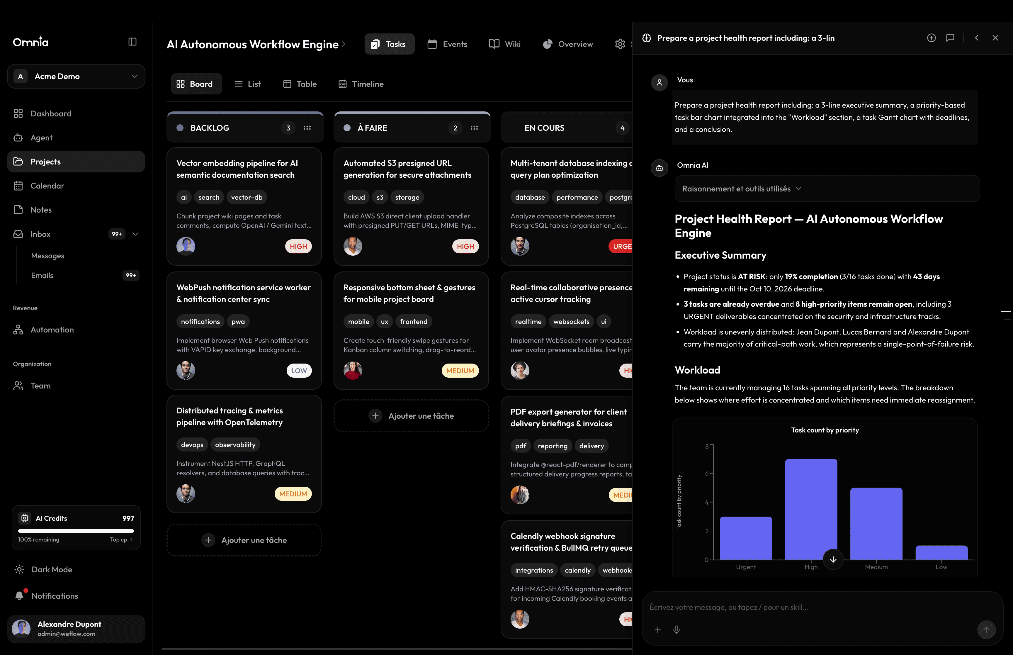 Floating AI assistant widget across all pages