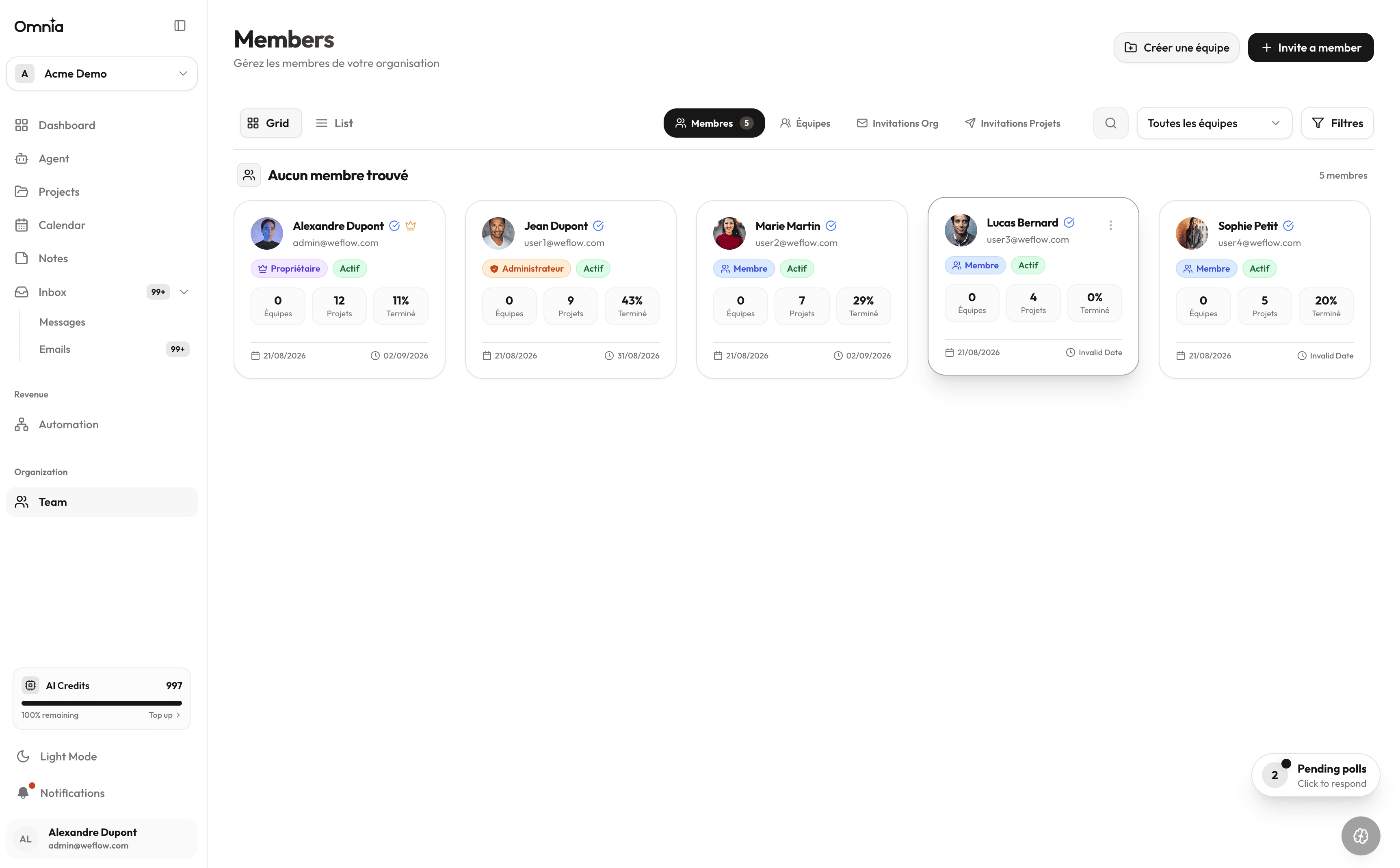 Teams and user groups management